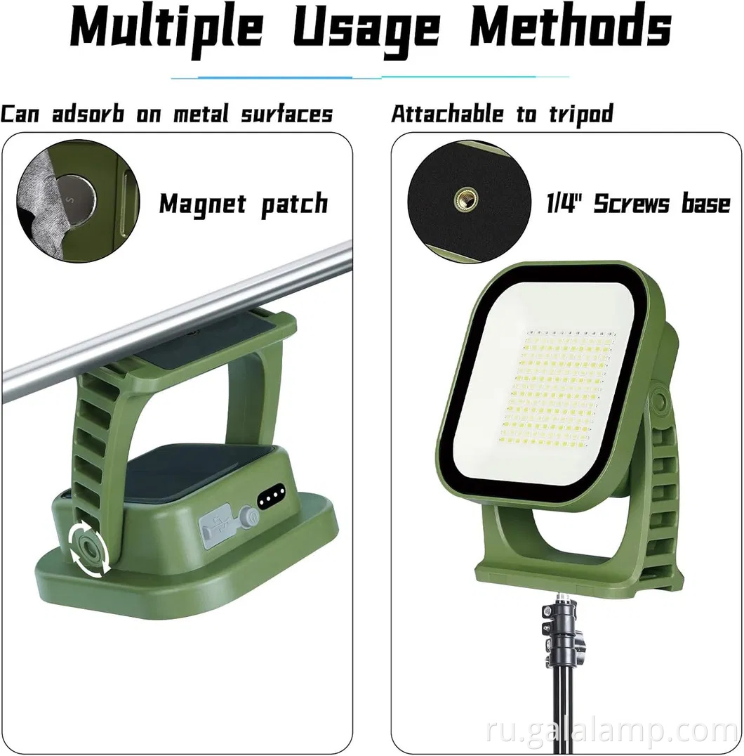 Конечный магнитный перезаряжаемый кемпинг фонарь с силовым банком